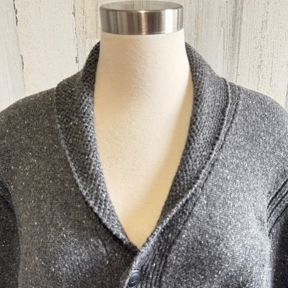 Vintage Alan Flusser Shawl Collar Cardigan Sweater Speckled Knit Cozy Layering - Picture 4 of 7